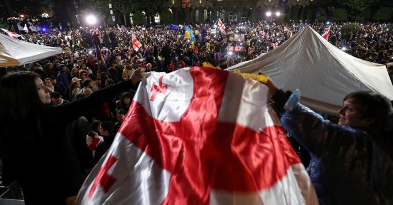 Протести в Грузії: у столиці Тбілісі тривають акції протесту. Детальніше про події.