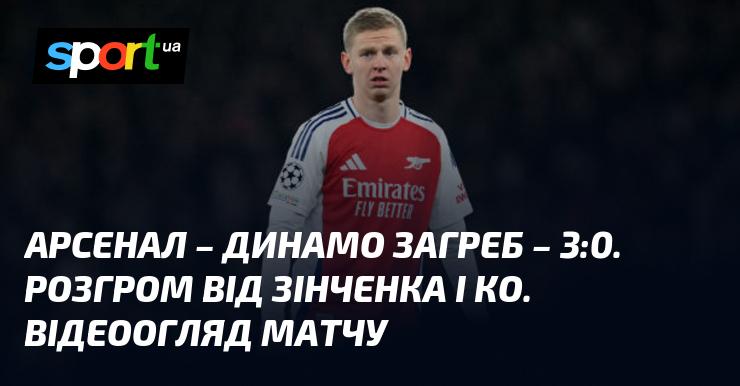 {Арсенал} - {Динамо Загреб} ⋆ {3:0} ⋆ Огляд матчу та відео ≻ {Ліга Чемпіонів} ≺{22.01.2025}≻ Відео забитих м'ячів {Футбол} на СПОРТ.UA