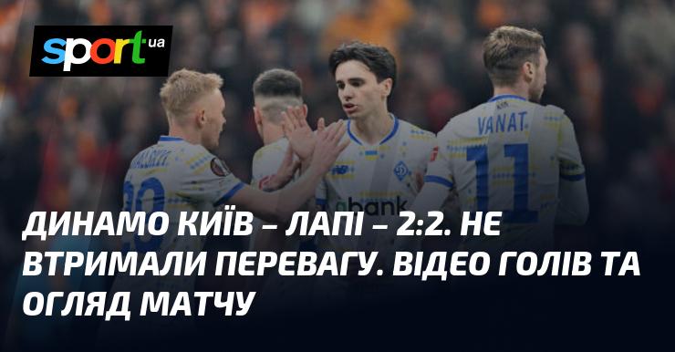 Динамо Київ проти Лапі: огляд матчу та відео з голами (оновлюється)