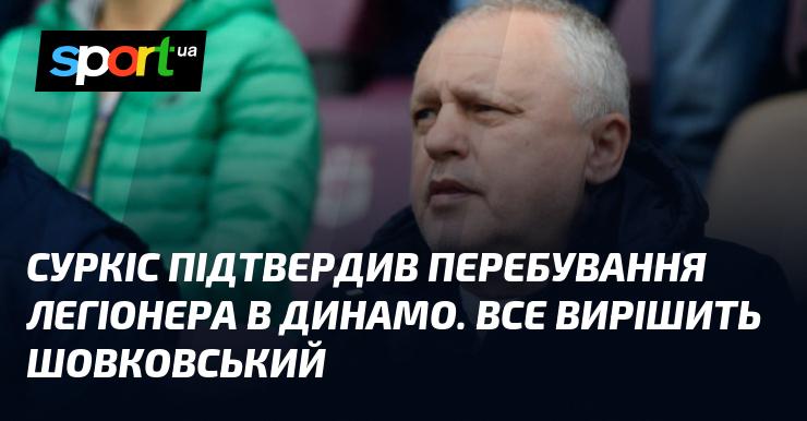 Суркіс підтвердив, що легіонер залишається в Динамо. Остаточне рішення ухвалить Шовковський.