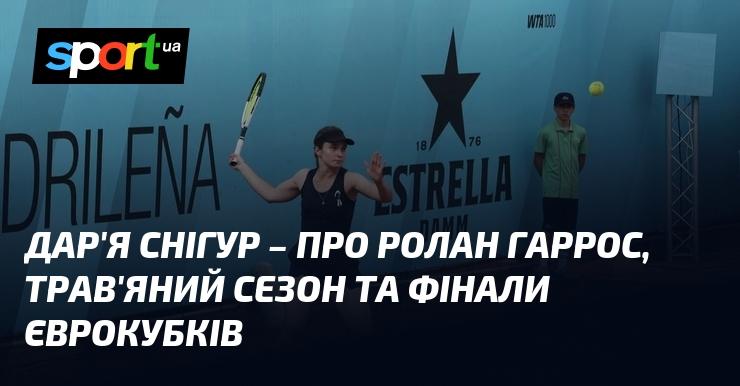 Дар'я Снігур розмірковує про турнір Ролан Гаррос, сезон на трав'яних кортах та фінальні матчі європейських кубків.
