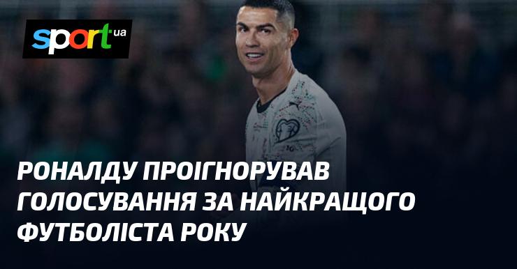 Роналду не взяв участь у голосуванні за кращого футболіста року.