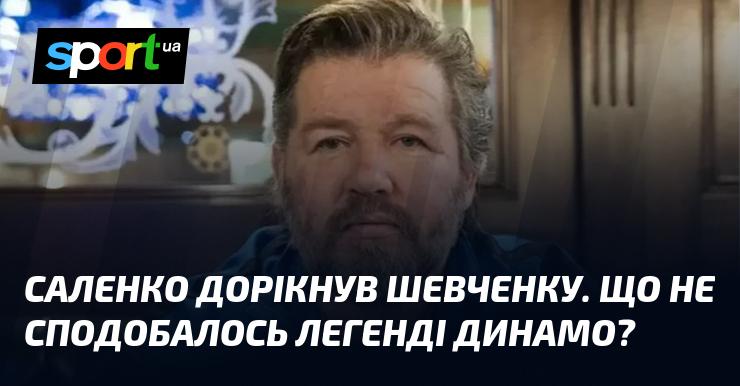 Легендарний гравець Динамо Саленко висловив критику на адресу Андрія Шевченка.