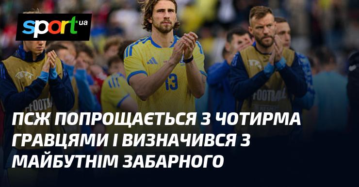 ПСЖ прощаються з чотирма футболістами та ухвалив рішення щодо майбутнього Забарного.