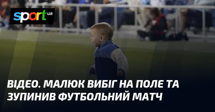 ВІДЕО. Дитина вибігла на поле та перервала футбольний матч.